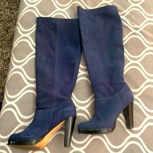 Blue leather Cole Haan boots size 9b
